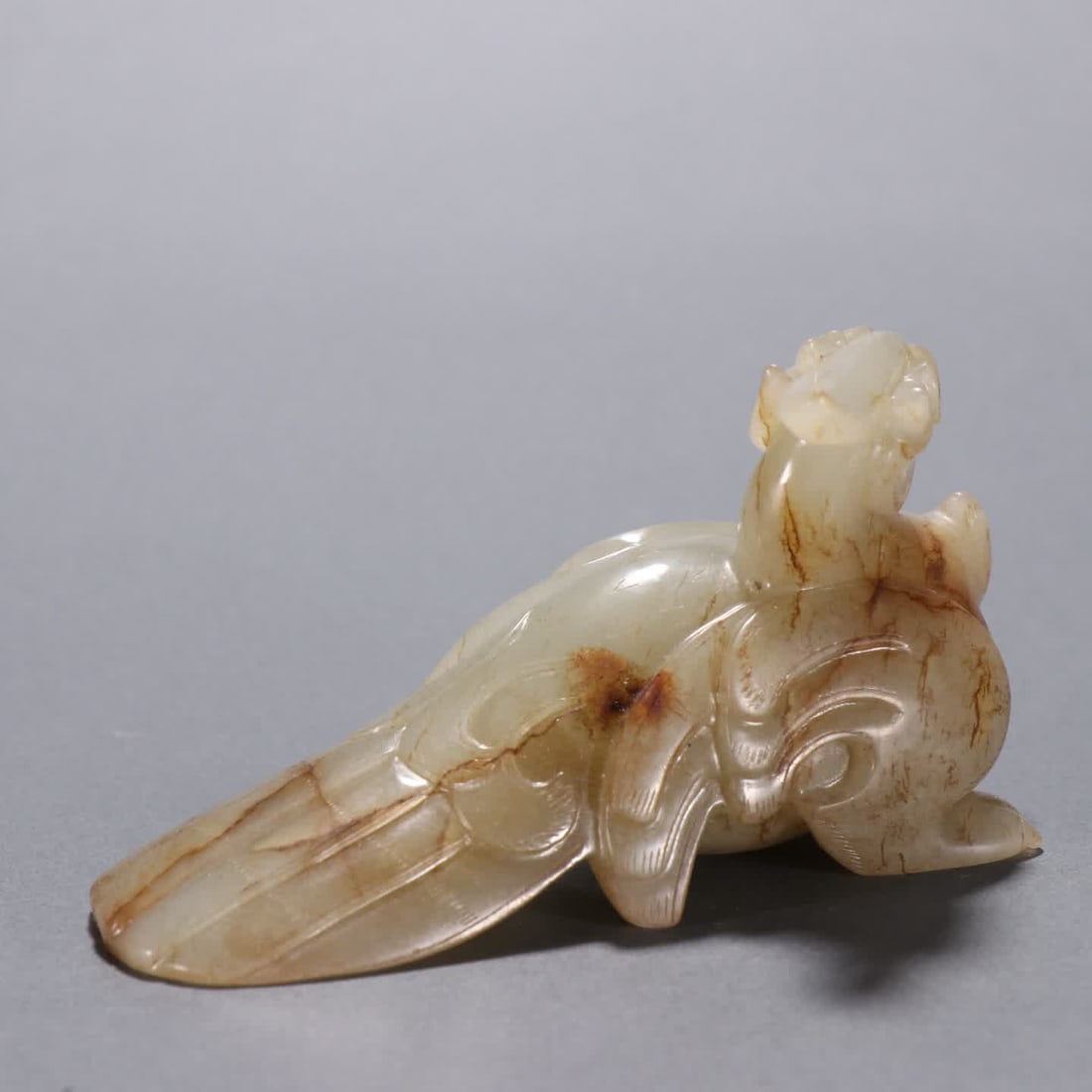 A Qing Dynasty Hetian jade bird - 5