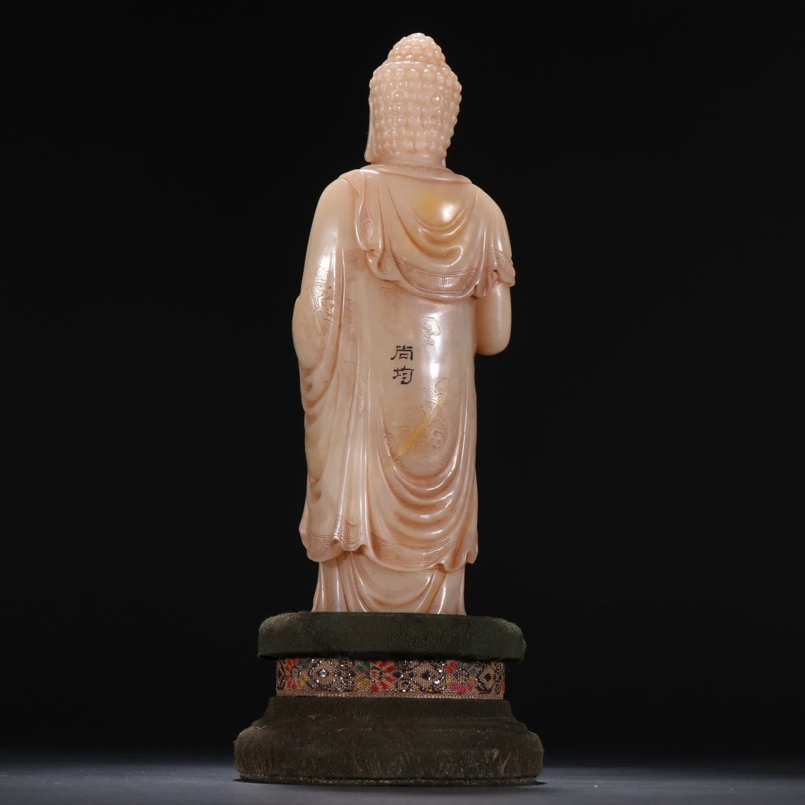 A Qing Dynasty Shoushan stone Buddha pattern statue - 6