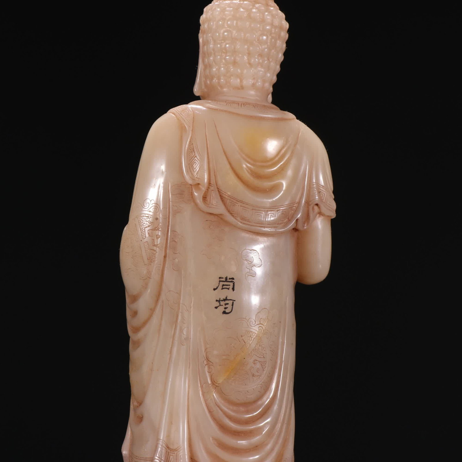A Qing Dynasty Shoushan stone Buddha pattern statue - 7