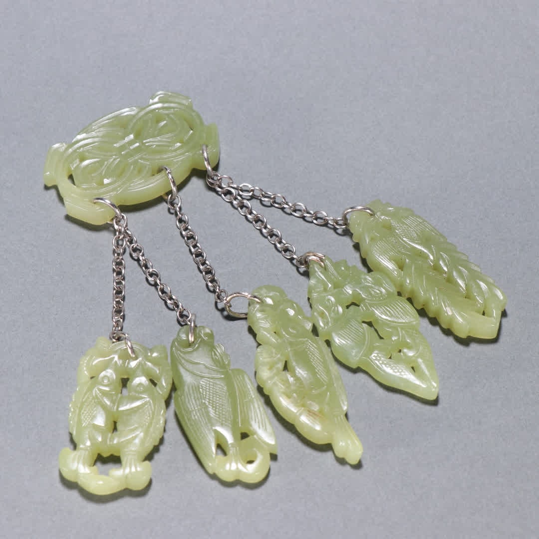 A Hetian topaz placket - 4