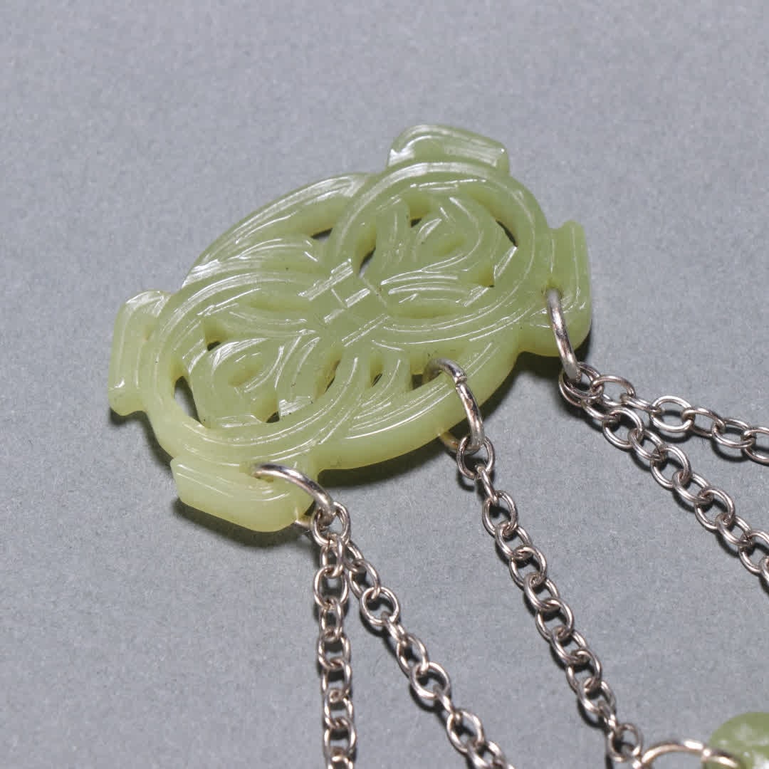 A Hetian topaz placket - 5