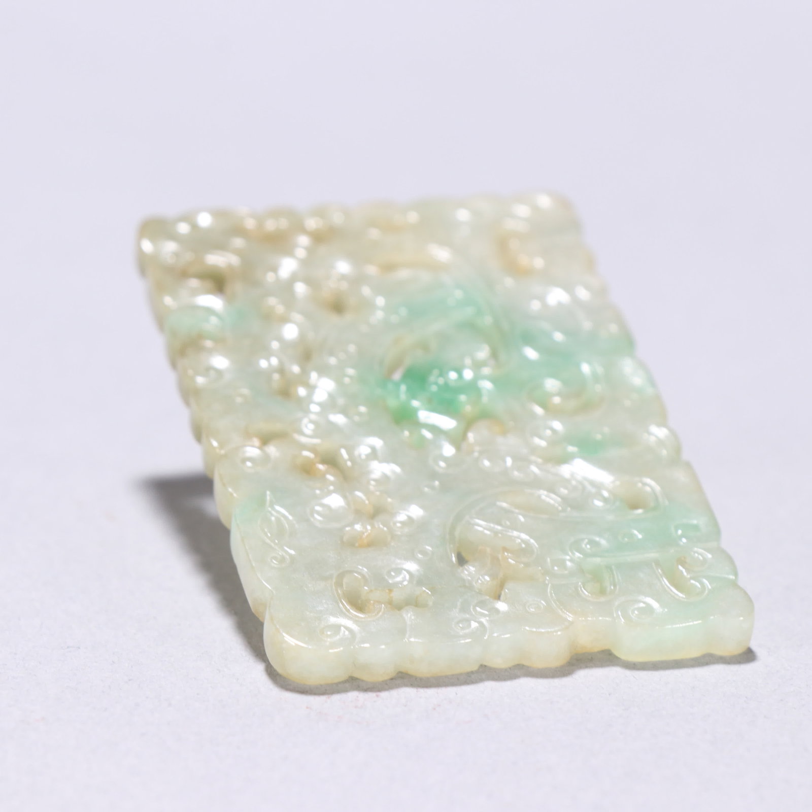 A Qing Dynasty jade dragon pattern plaque - 8