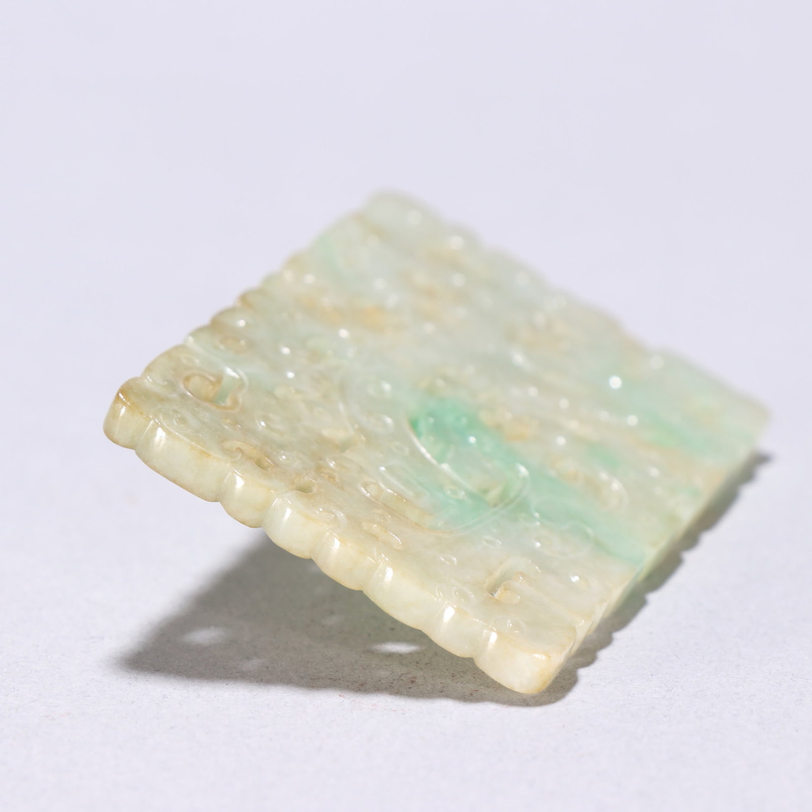 A Qing Dynasty jade dragon pattern plaque - 9