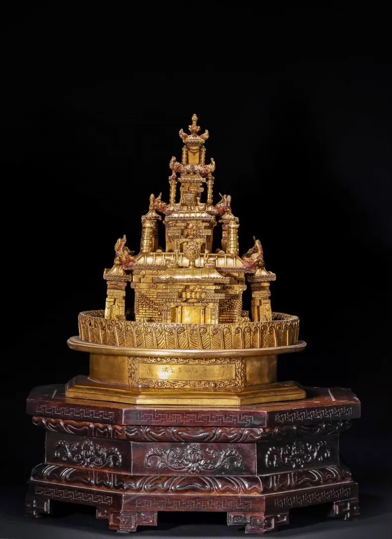 A copper-gilt Kalachakra Vajra mandala - 2
