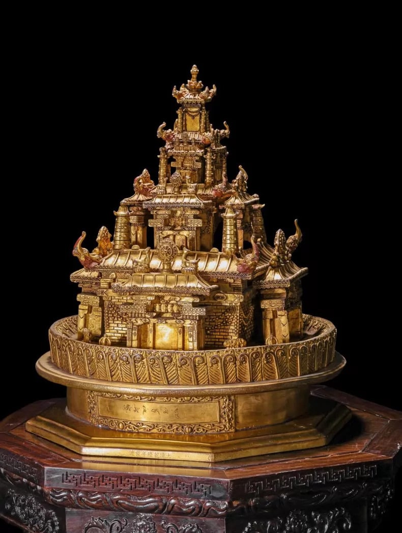 A copper-gilt Kalachakra Vajra mandala - 6