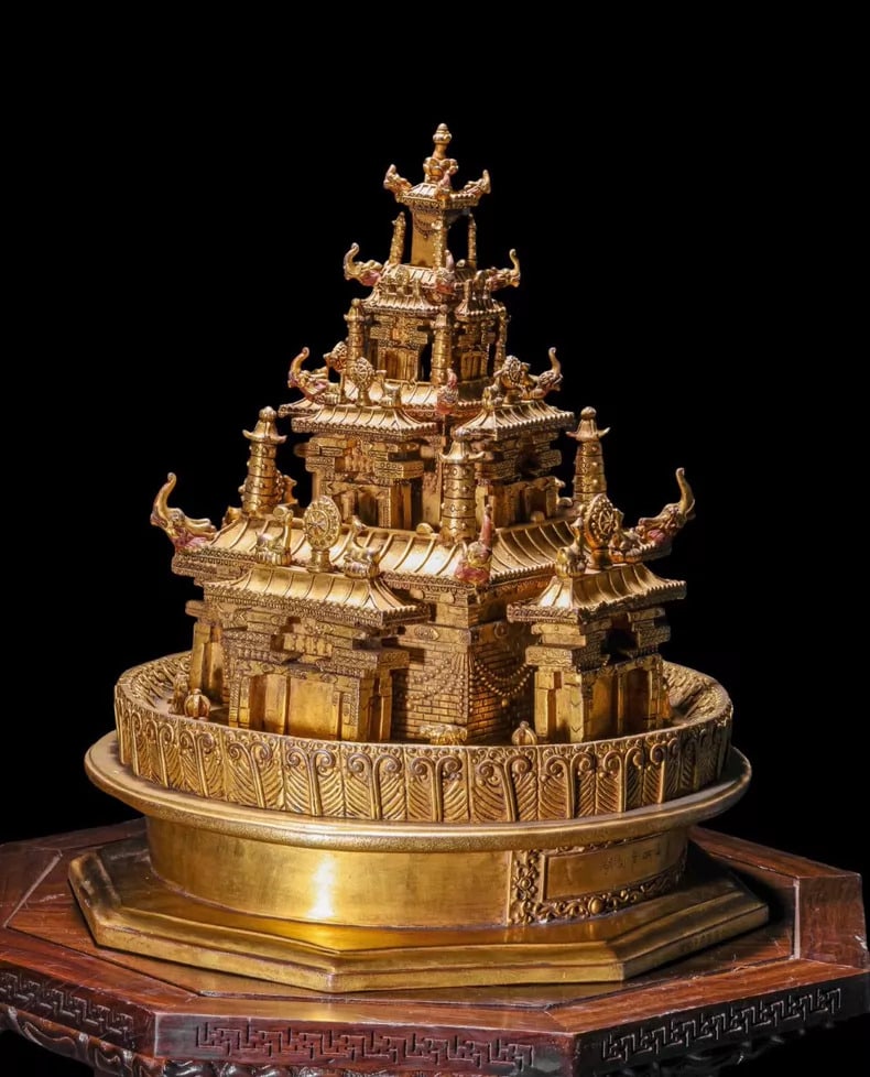 A copper-gilt Kalachakra Vajra mandala - 7