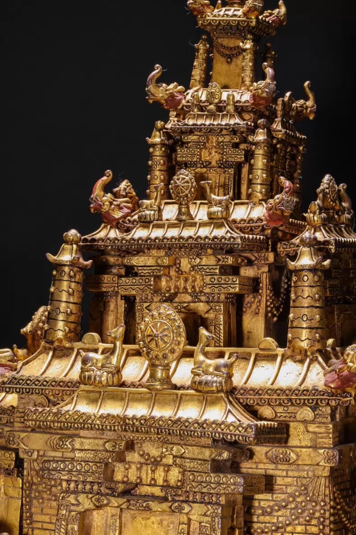 A copper-gilt Kalachakra Vajra mandala - 9