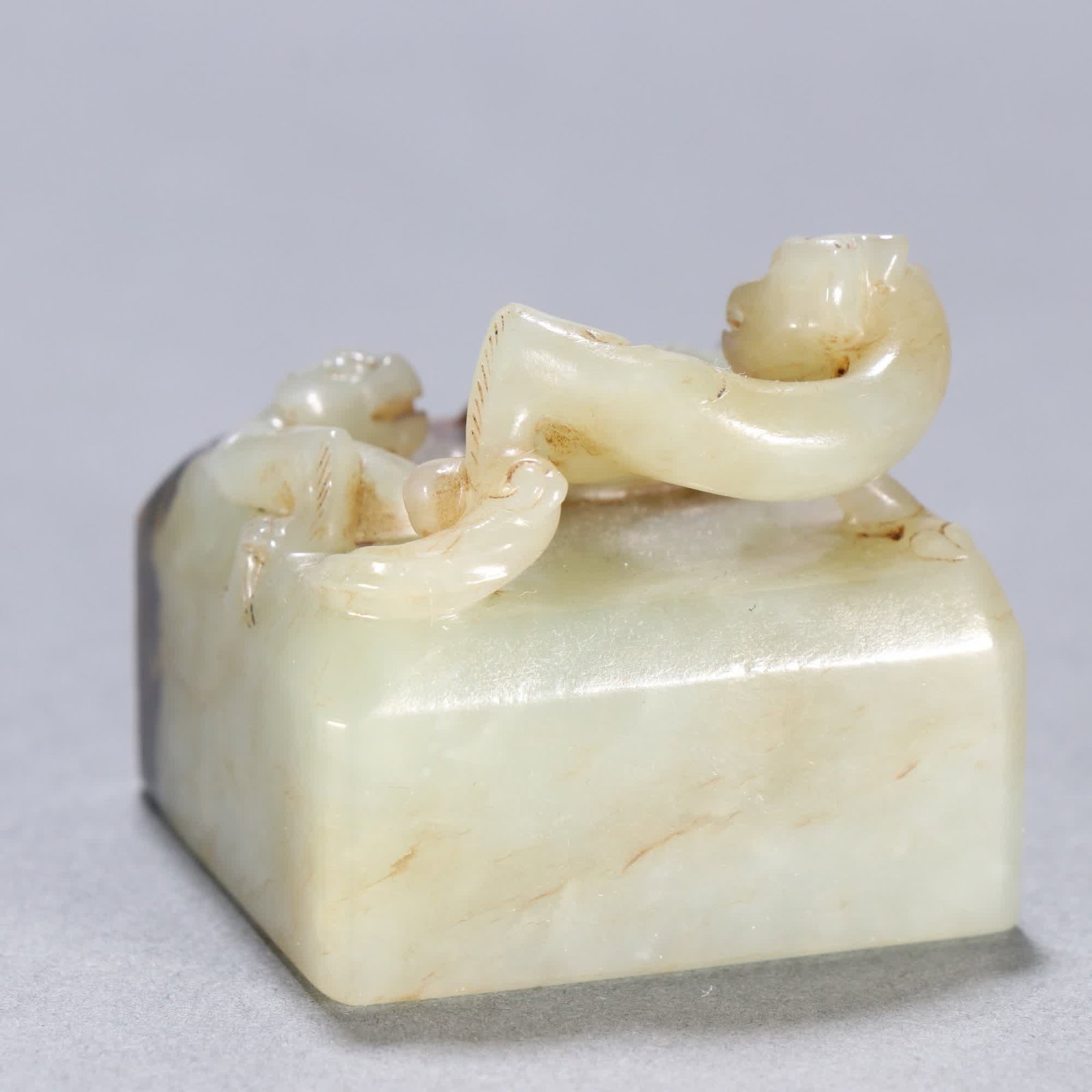 A Han Dynasty ancient jade dragon button seal - 3