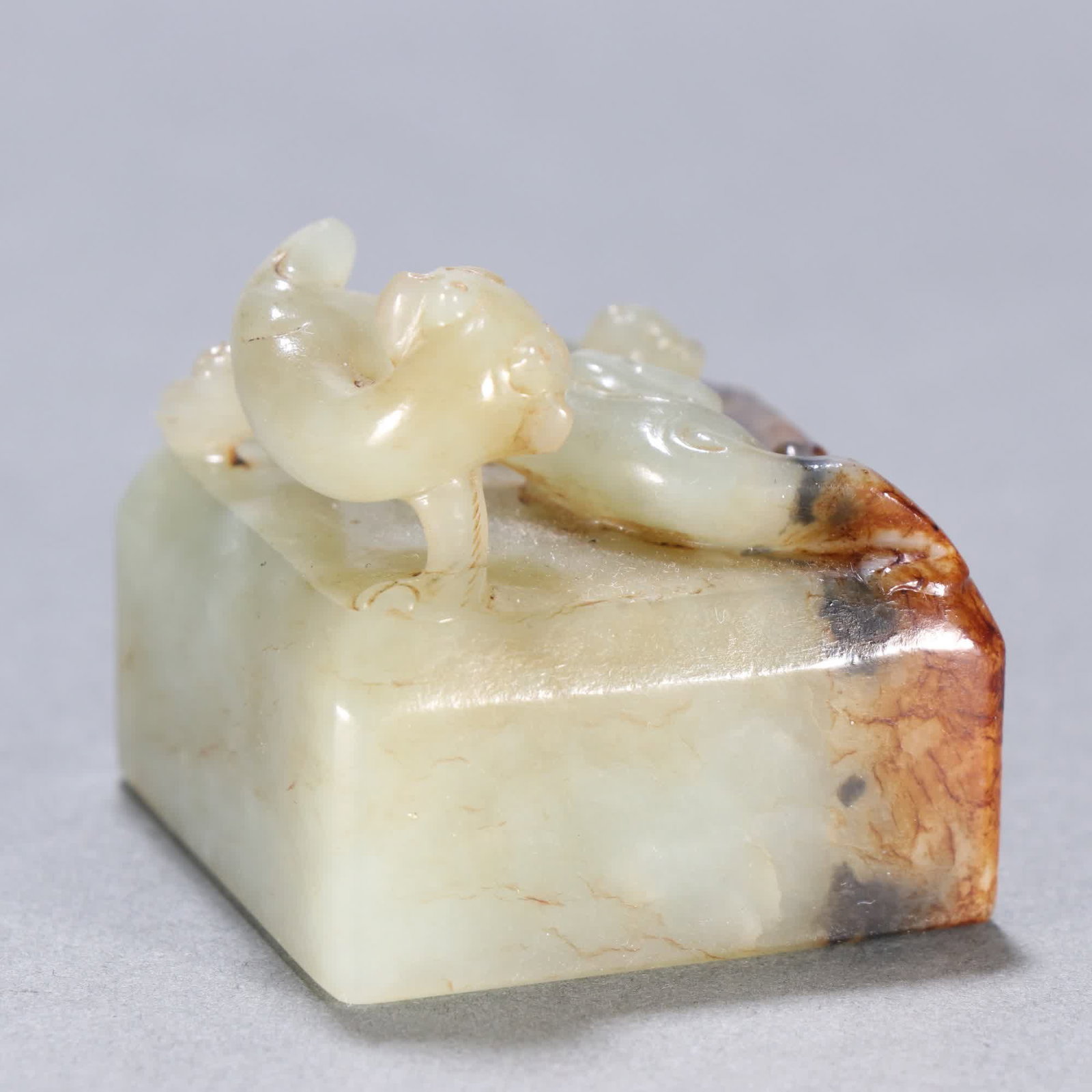 A Han Dynasty ancient jade dragon button seal - 4