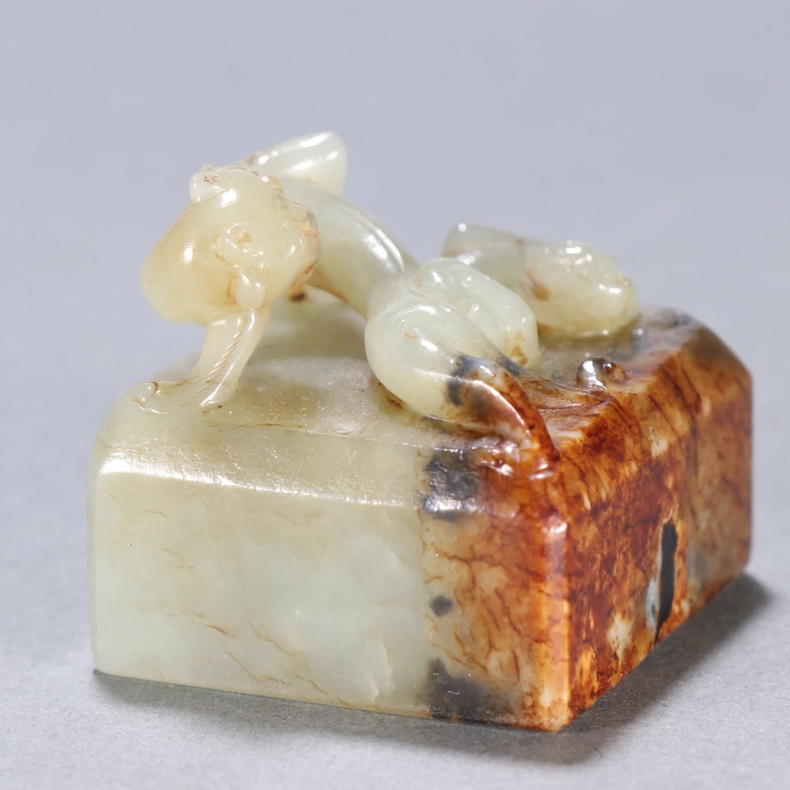 A Han Dynasty ancient jade dragon button seal - 5