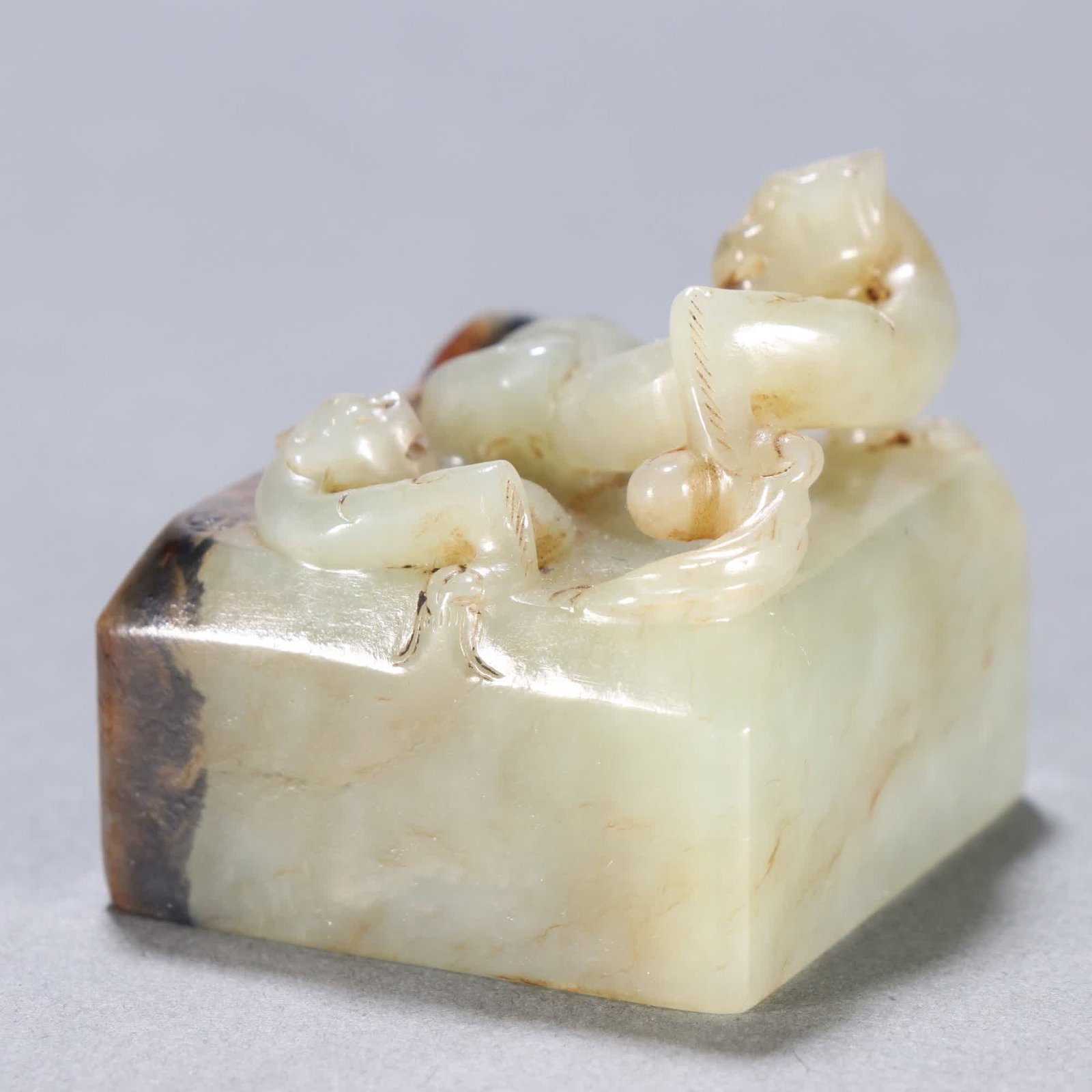 A Han Dynasty ancient jade dragon button seal - 7