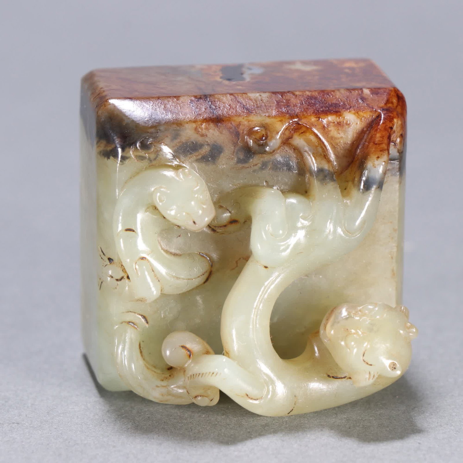 A Han Dynasty ancient jade dragon button seal - 8
