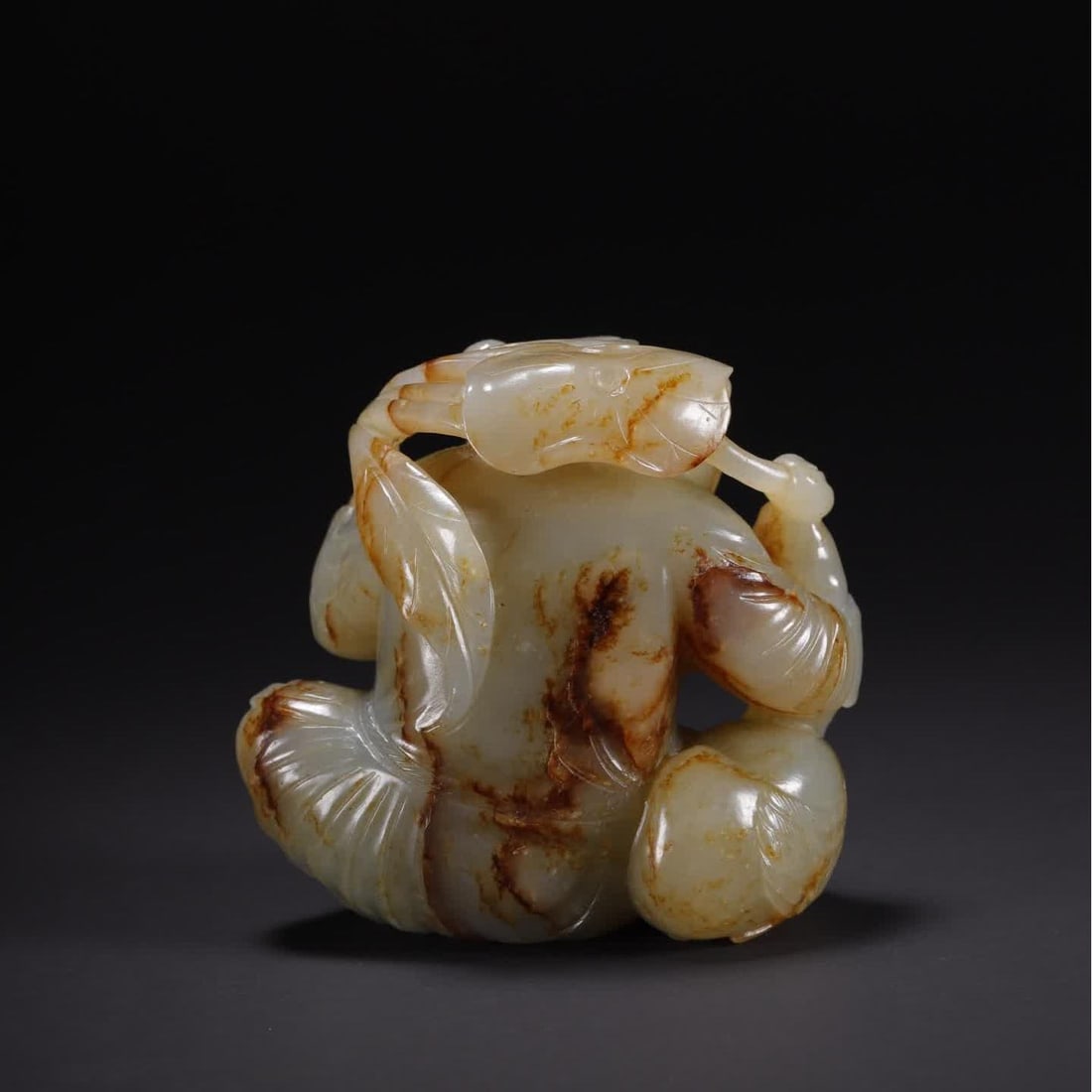 A Hetian jade boy playing goose - 3
