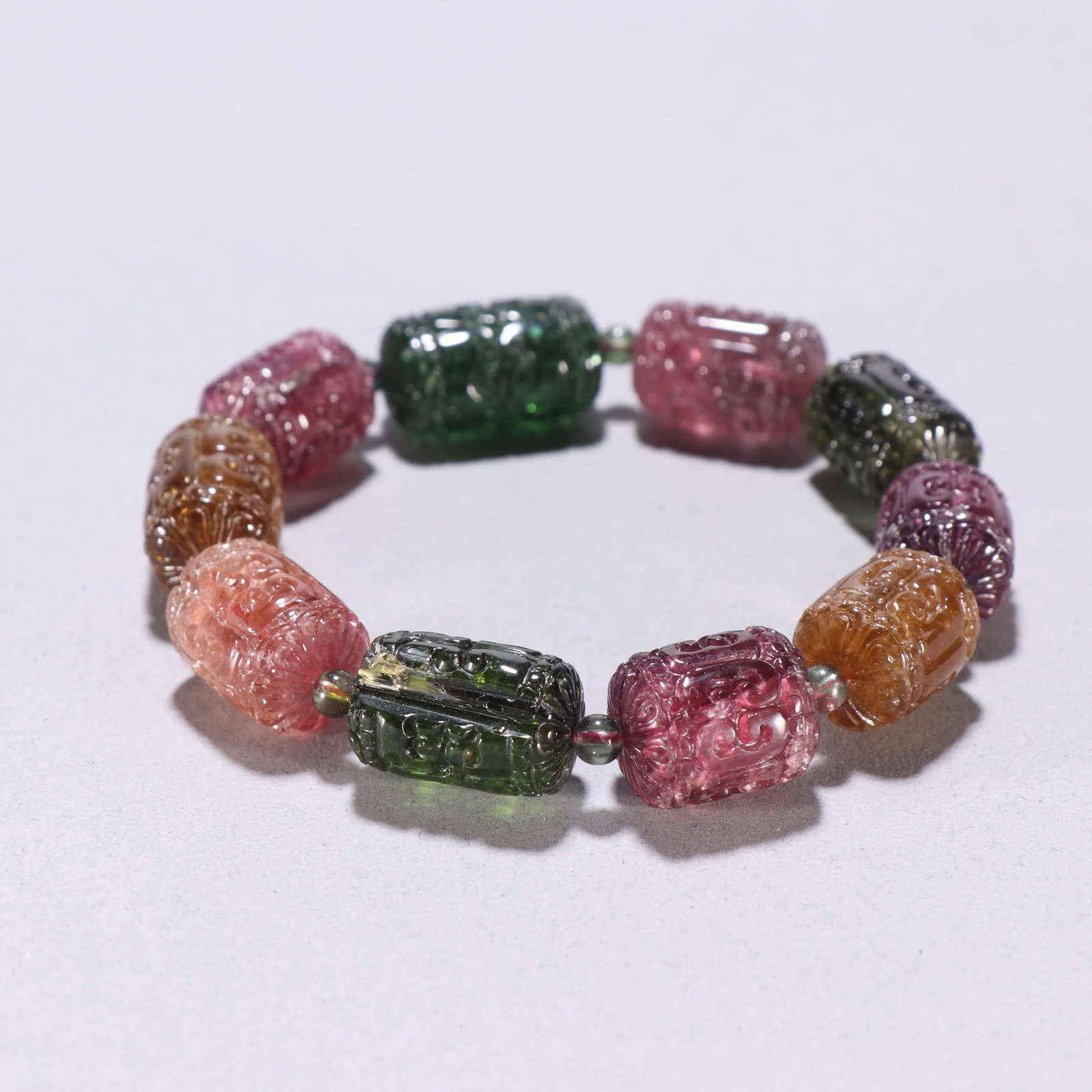 A tourmaline barrel bead bracelet - 3