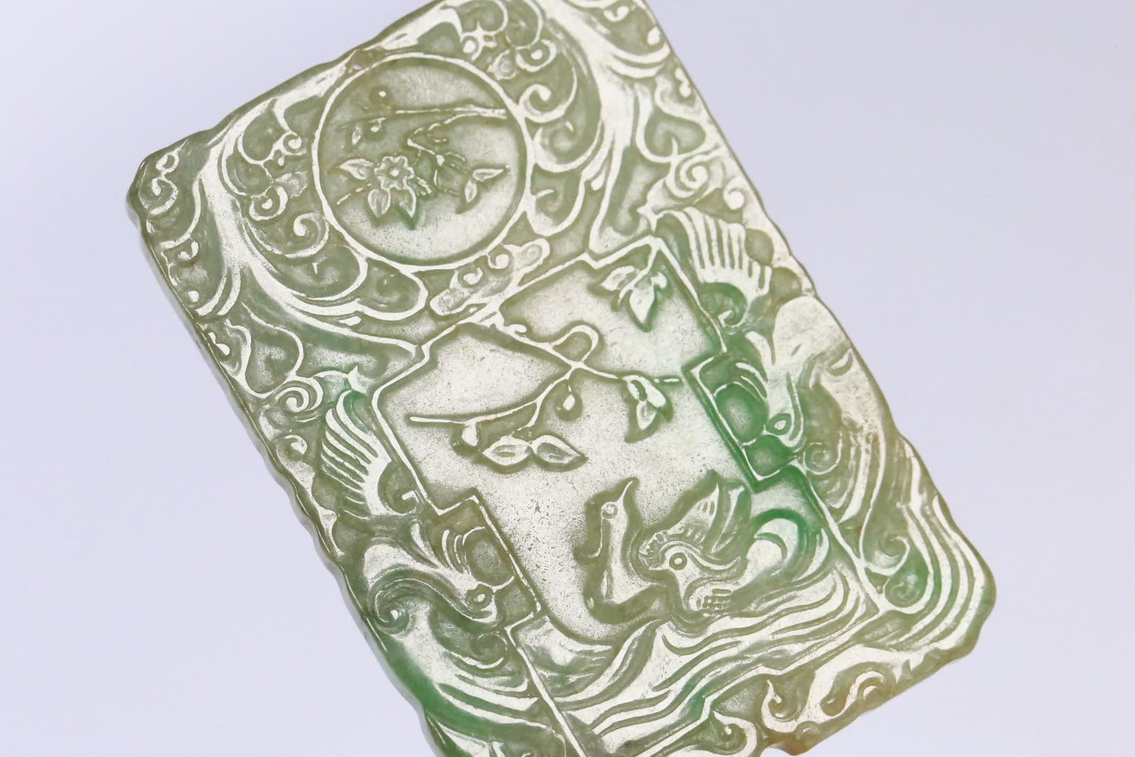 An old jade mandarin duck brand - 4