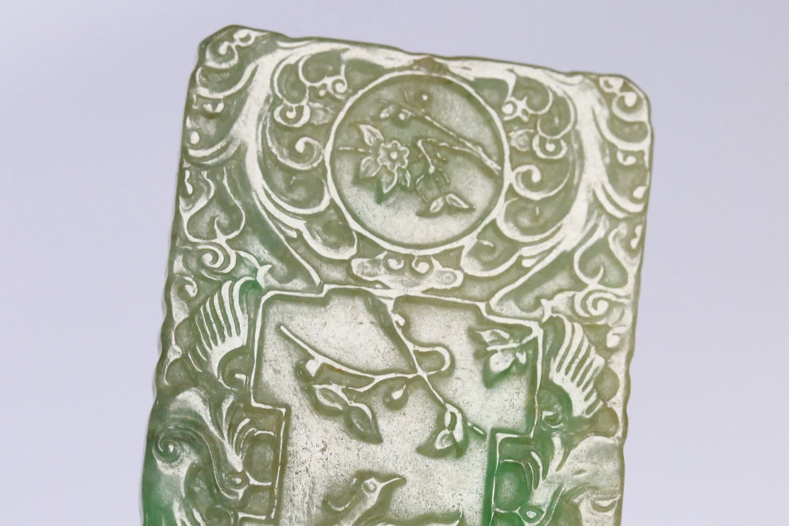 An old jade mandarin duck brand - 5