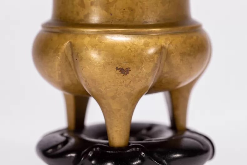 A copper gilt incense burner - 3