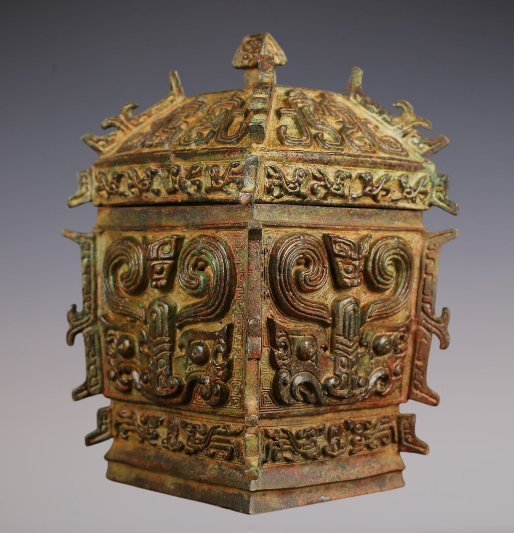 An Exquisite Bronze Beast-Face Pattern Censer - 4