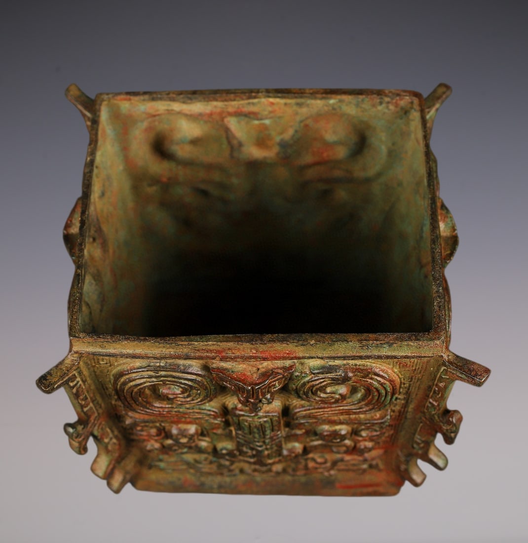An Exquisite Bronze Beast-Face Pattern Censer - 8