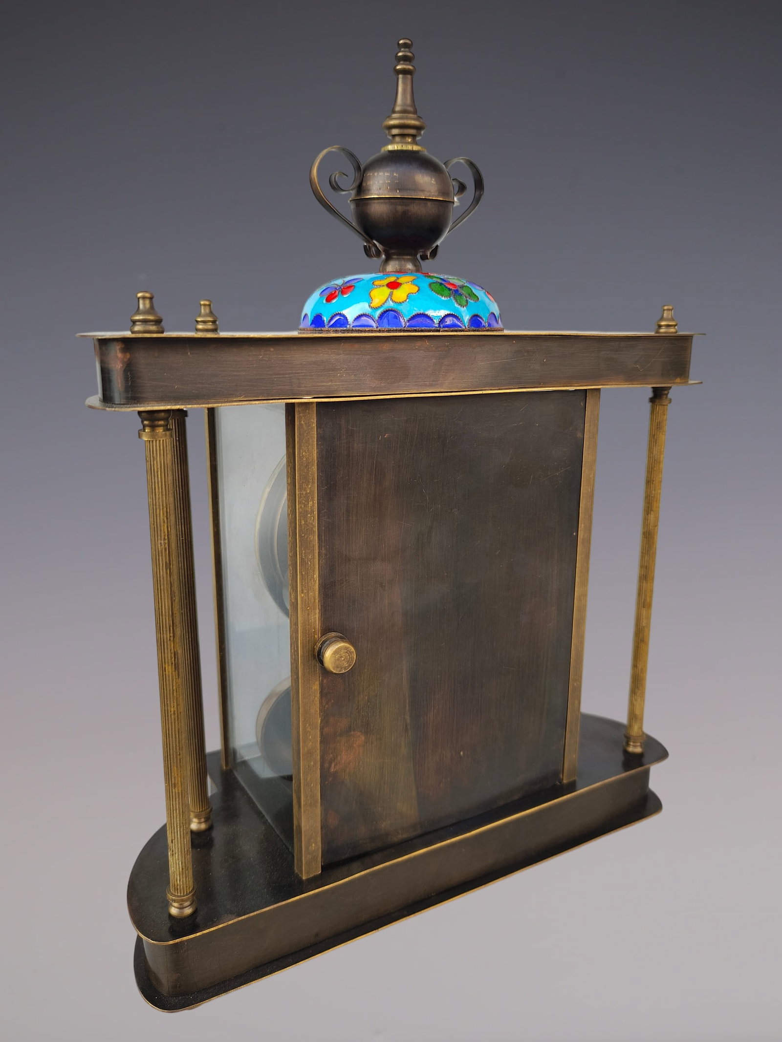 An Exquisite Bronze Lotus Pattern Clock - 4