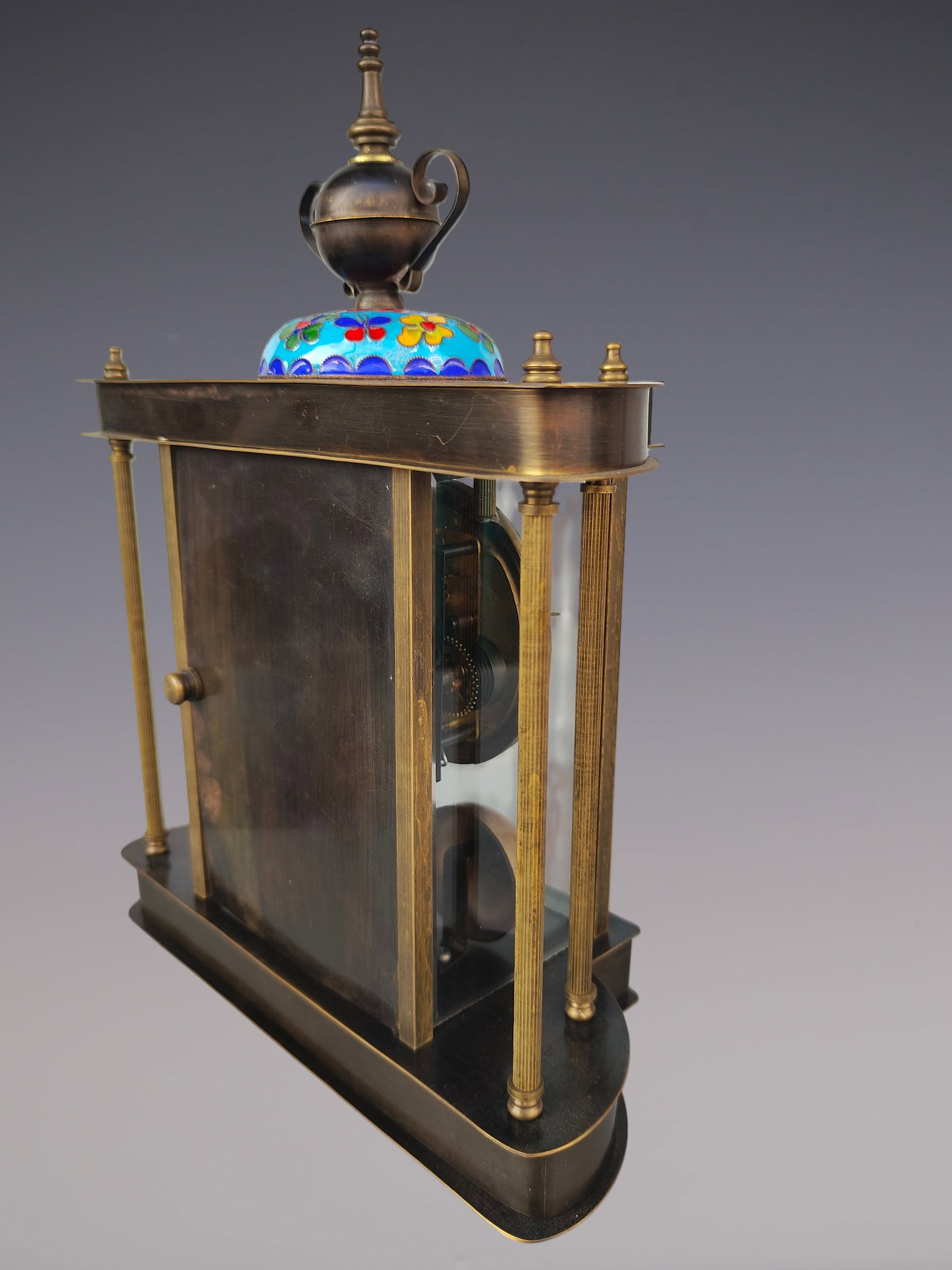 An Exquisite Bronze Lotus Pattern Clock - 6