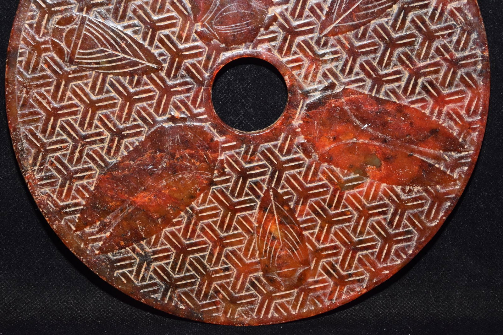 An Exquisite Hemo Jade Cicada Pattern Ornament - 3