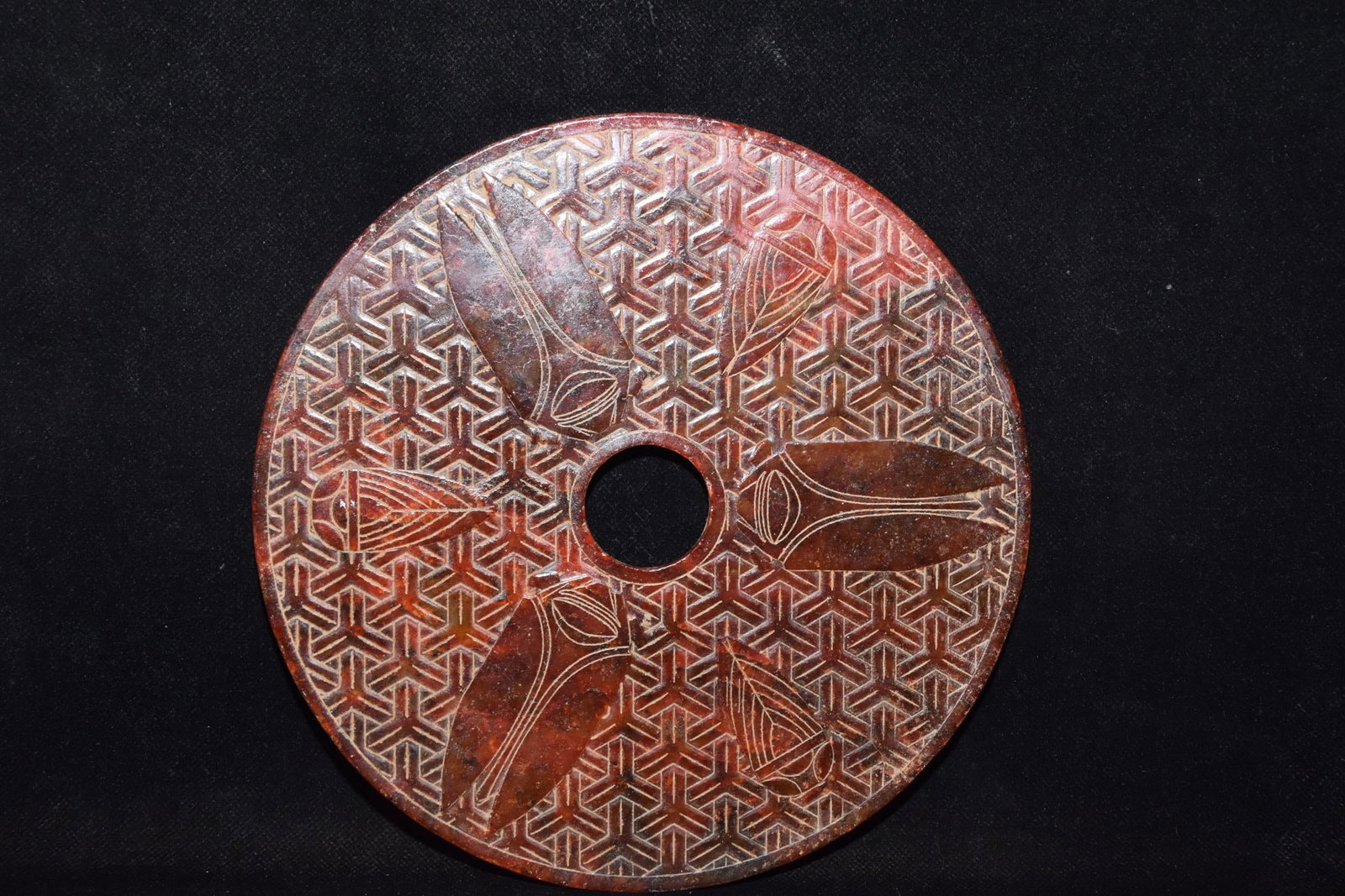 An Exquisite Hemo Jade Cicada Pattern Ornament - 4