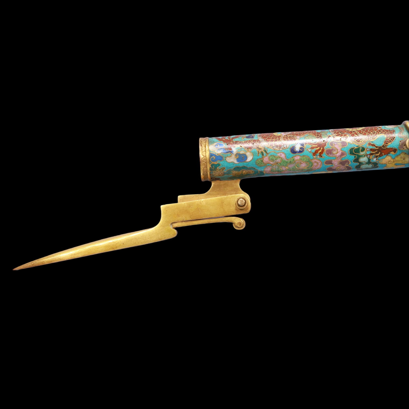 A Exquisite Cloisonne Dragon Pattern Pistol - 2