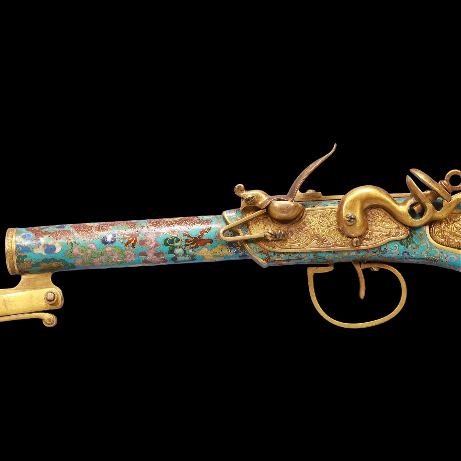 A Exquisite Cloisonne Dragon Pattern Pistol - 3