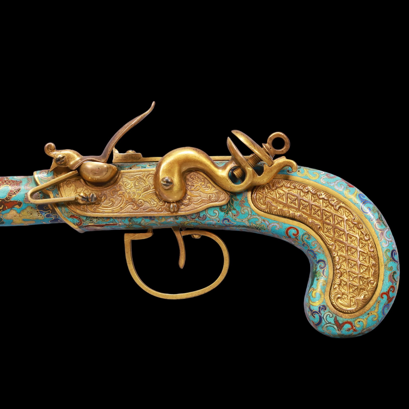 A Exquisite Cloisonne Dragon Pattern Pistol - 4