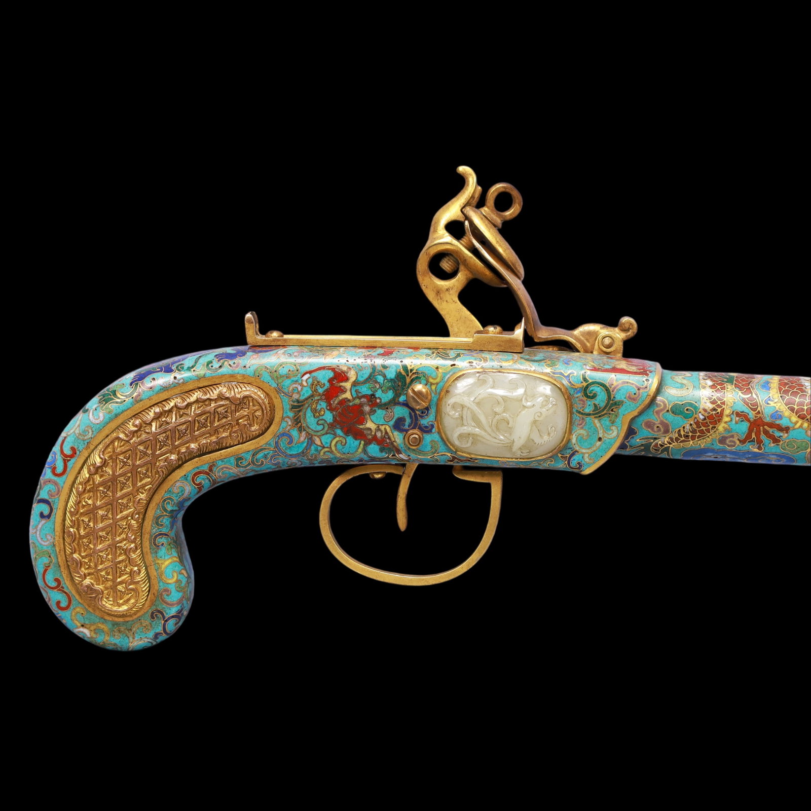 A Exquisite Cloisonne Dragon Pattern Pistol - 7