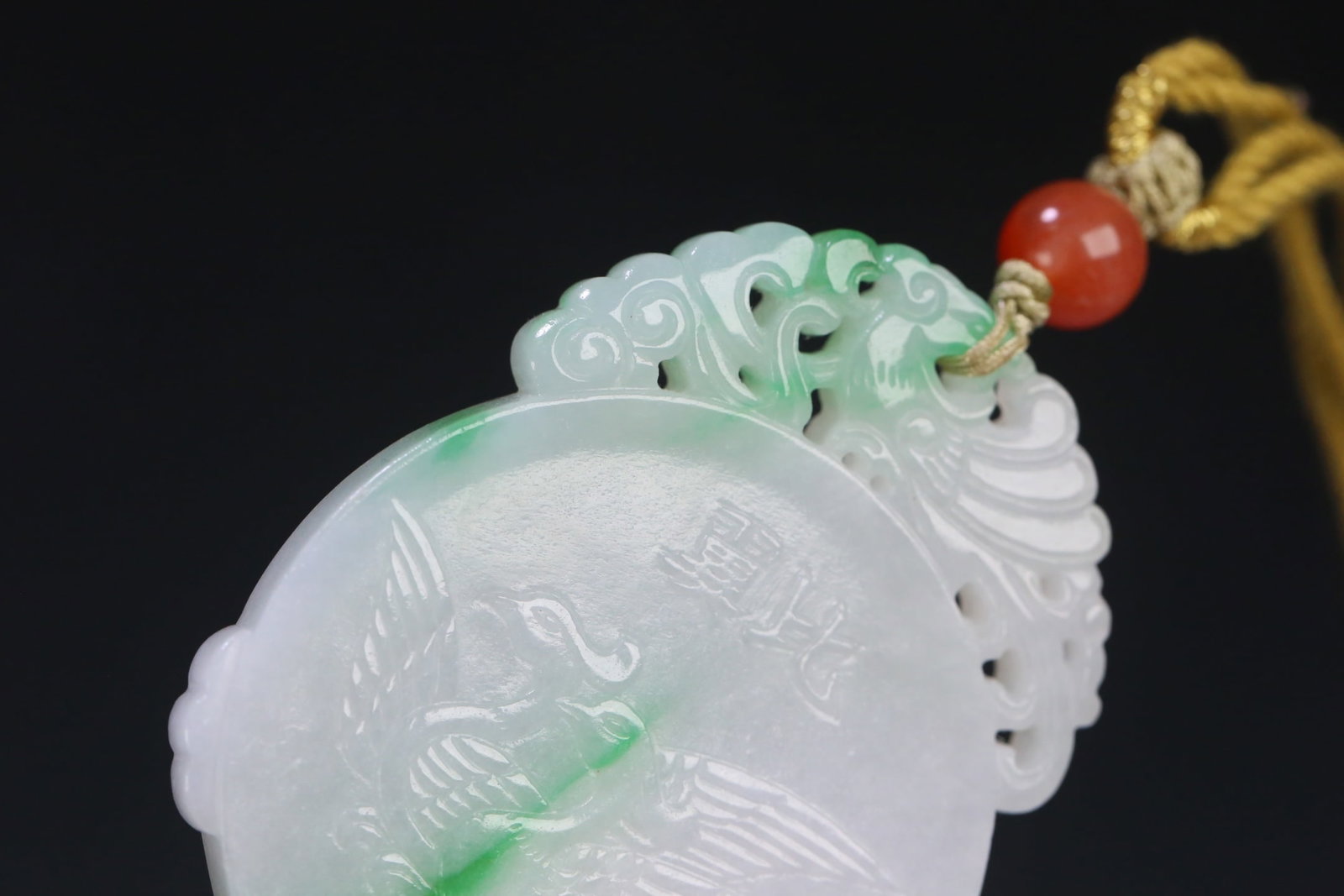 An Exquisite Jadeite Phoenix Pattern Brand - 8