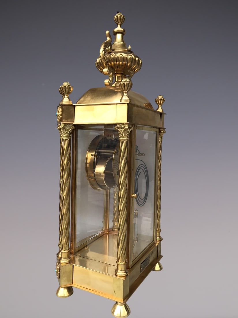 An Exquisite Gilt Bronze Lotus Pattern Clock - 5