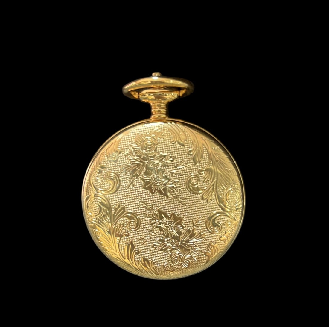 An Exquisite Gilt Bronze Flower Pattern Pocket watch - 3