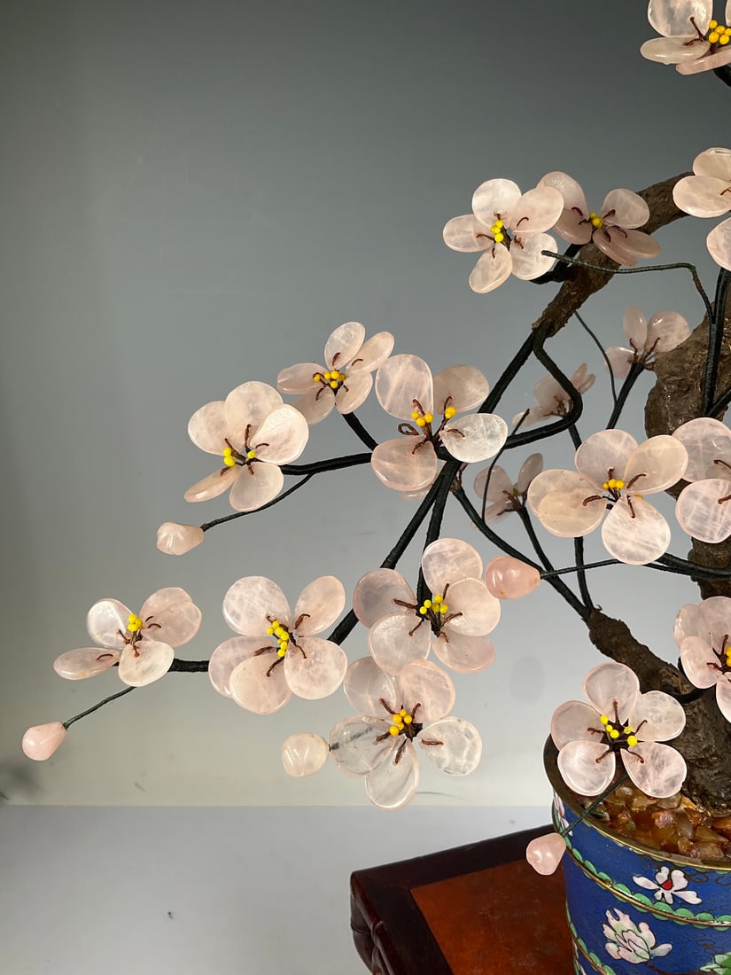 An Exquisite Cloisonne Flower Pattern Bonsai - 5