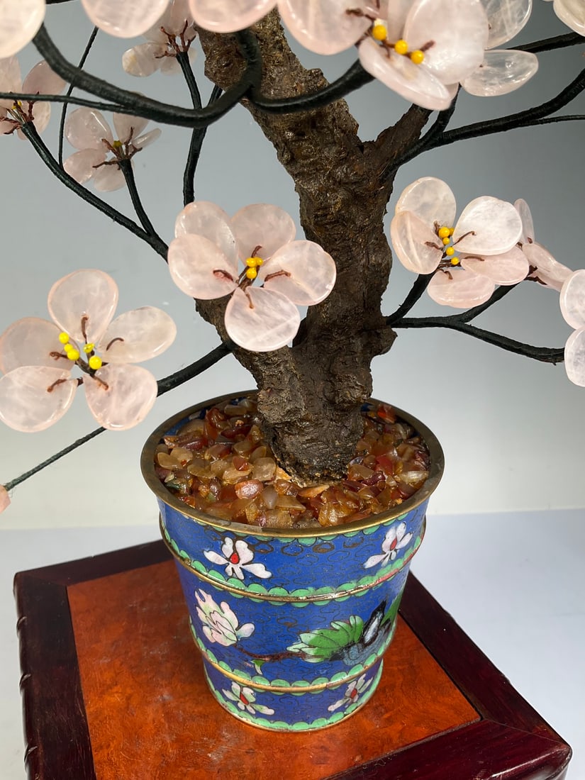 An Exquisite Cloisonne Flower Pattern Bonsai - 6