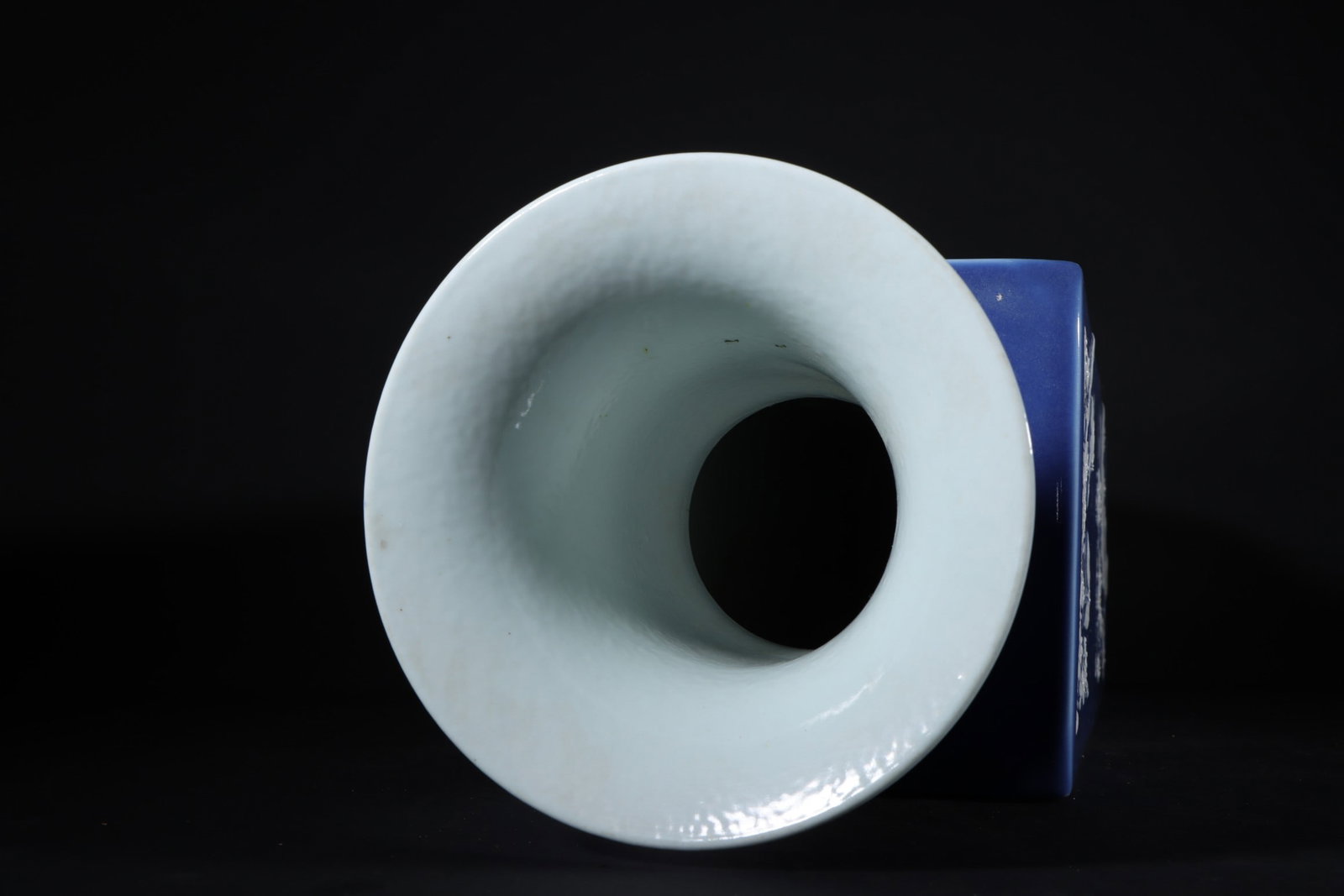 An Exquisite Blue Glazed Flower and Bird Pattern Vase - 11