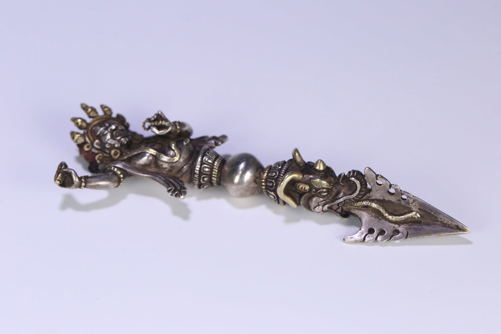 An Exquisite Silver Vajry Pestle - 2