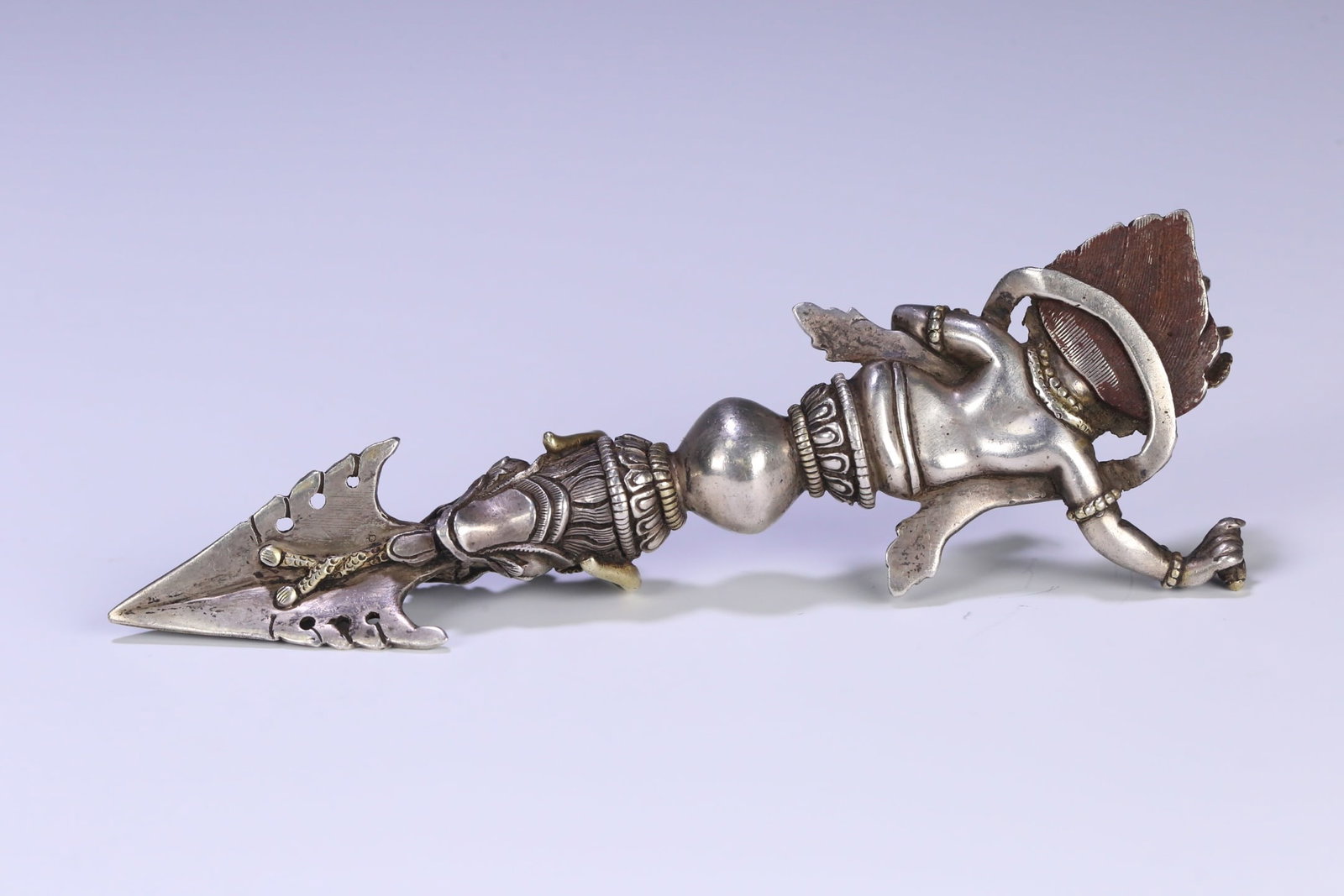 An Exquisite Silver Vajry Pestle - 4