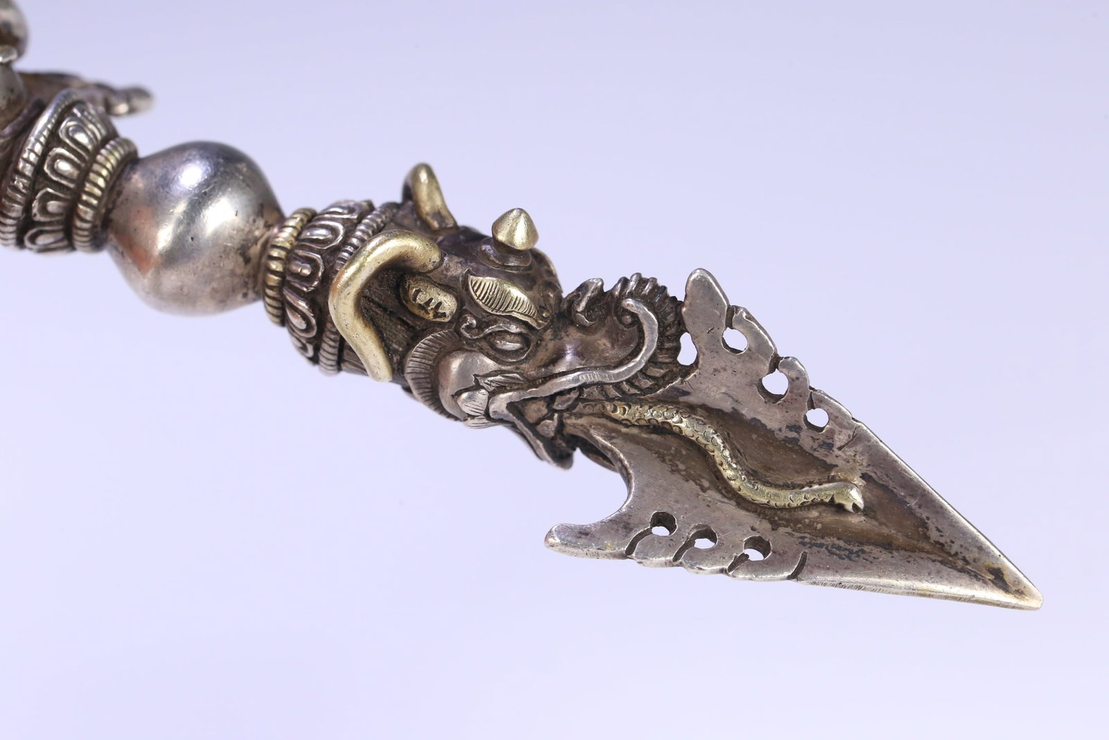 An Exquisite Silver Vajry Pestle - 7