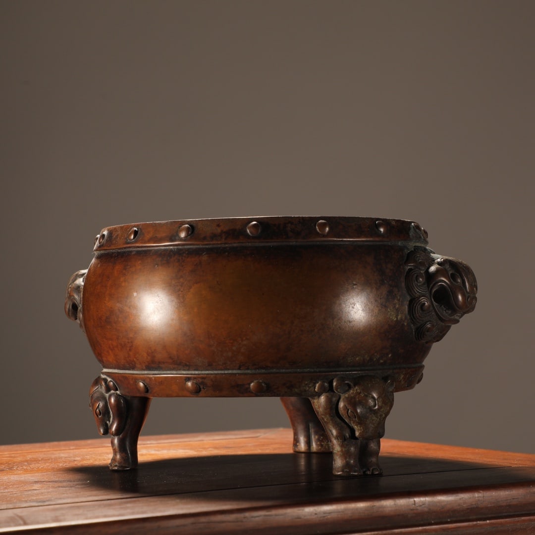 An Exquisite Bronze Double-Ears and Tripod - 4
