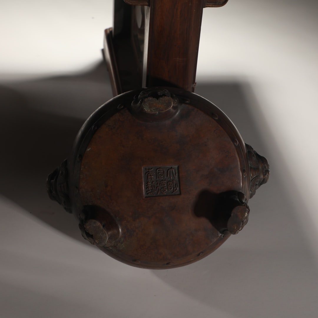An Exquisite Bronze Double-Ears and Tripod - 6