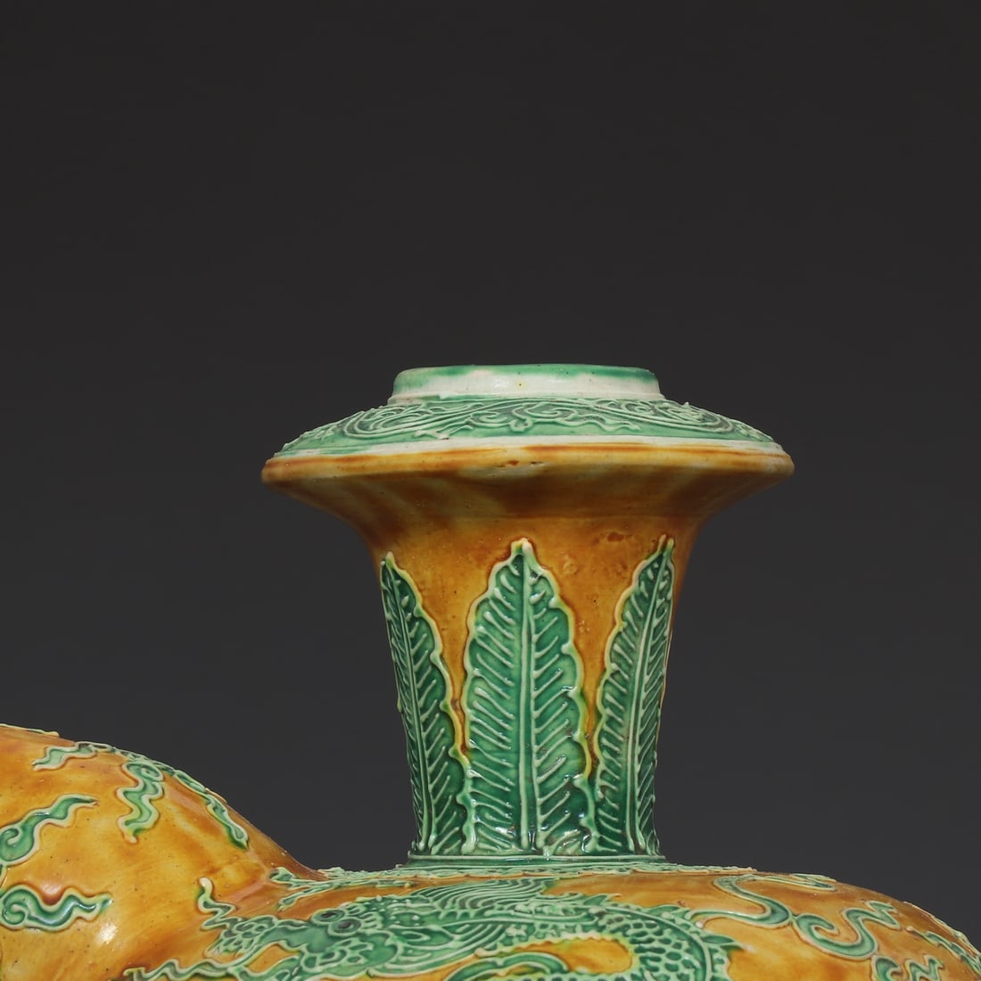 An Exquisite Fahua Glazed Dragon Pattern Ewer - 3