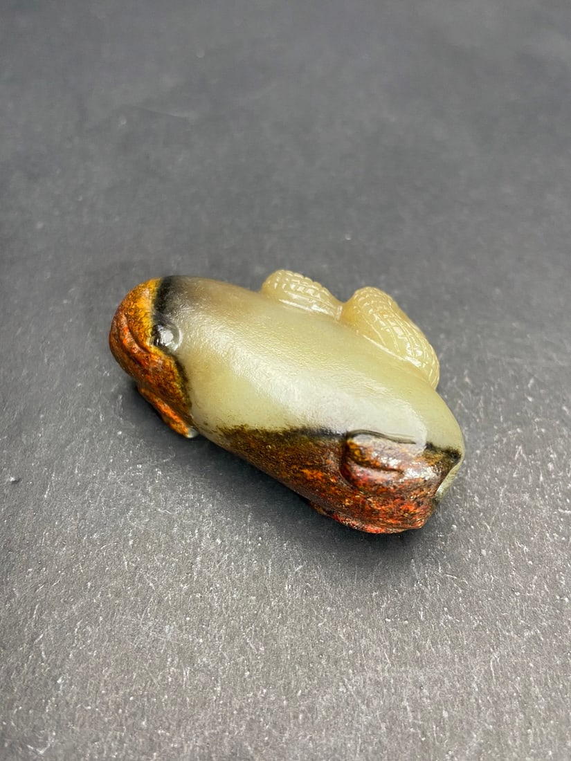 An Exquisite White Jade Snake Pattern Ornament - 6