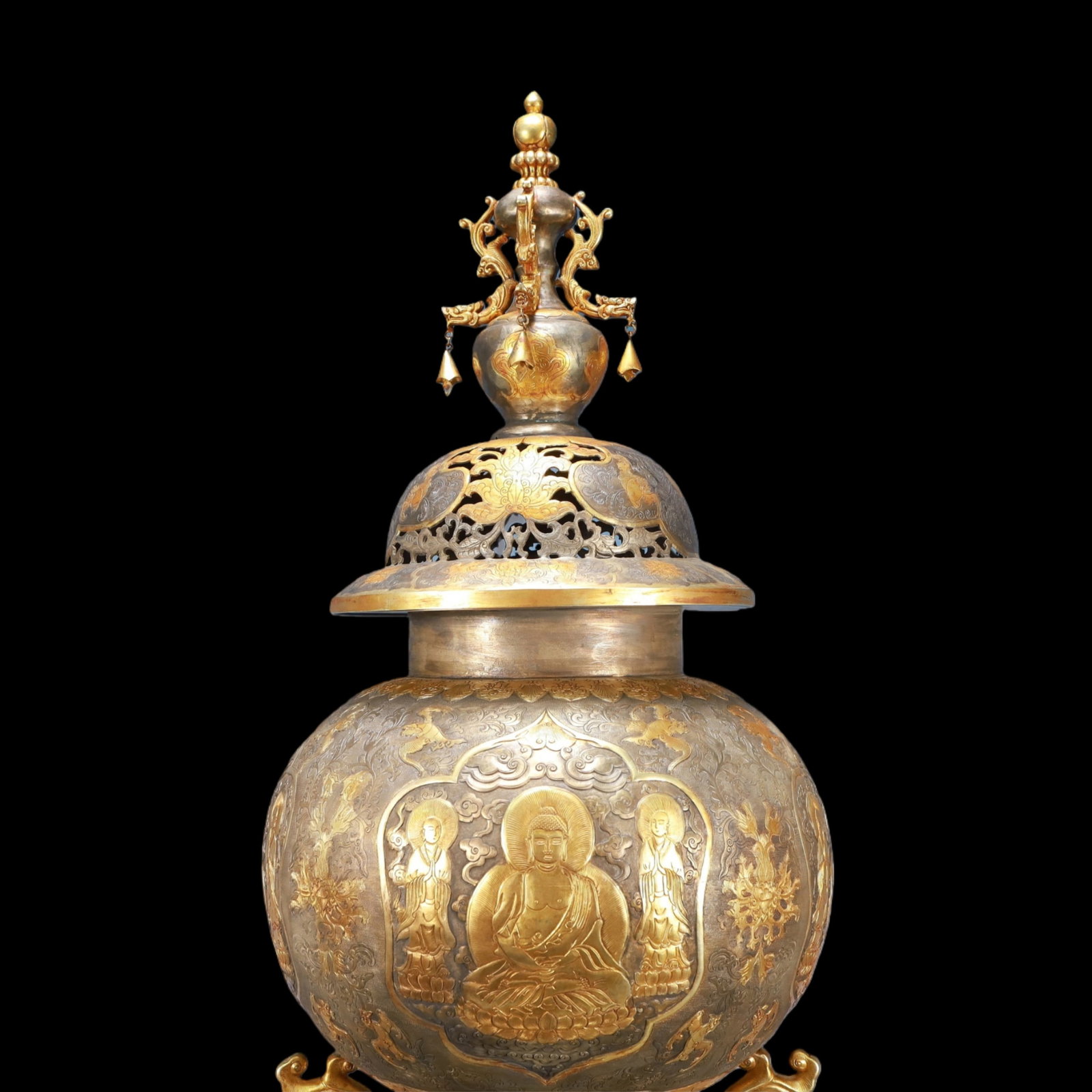 A Exquisite Gilt Silver Turtle-Form Censer - 2