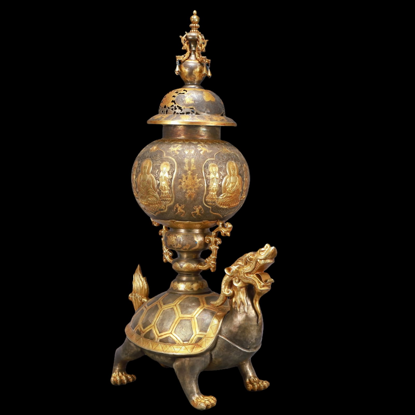 A Exquisite Gilt Silver Turtle-Form Censer - 6