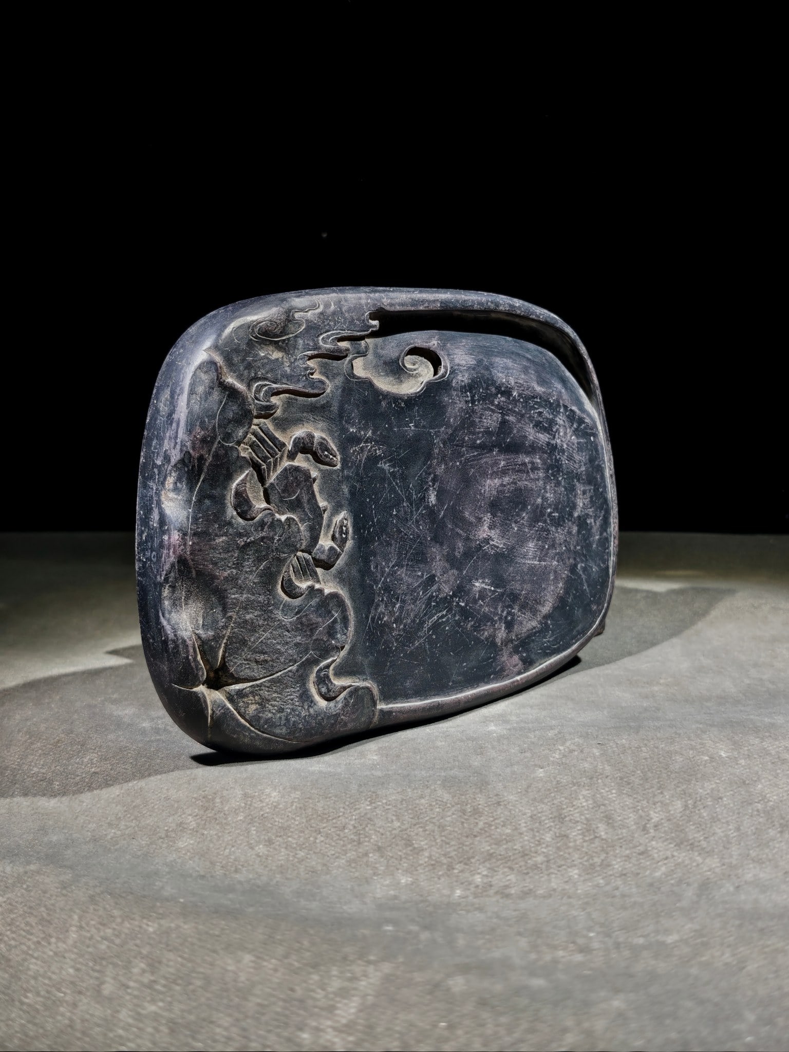 An Exquisite Crab Pattern with poem Inkstone - 3