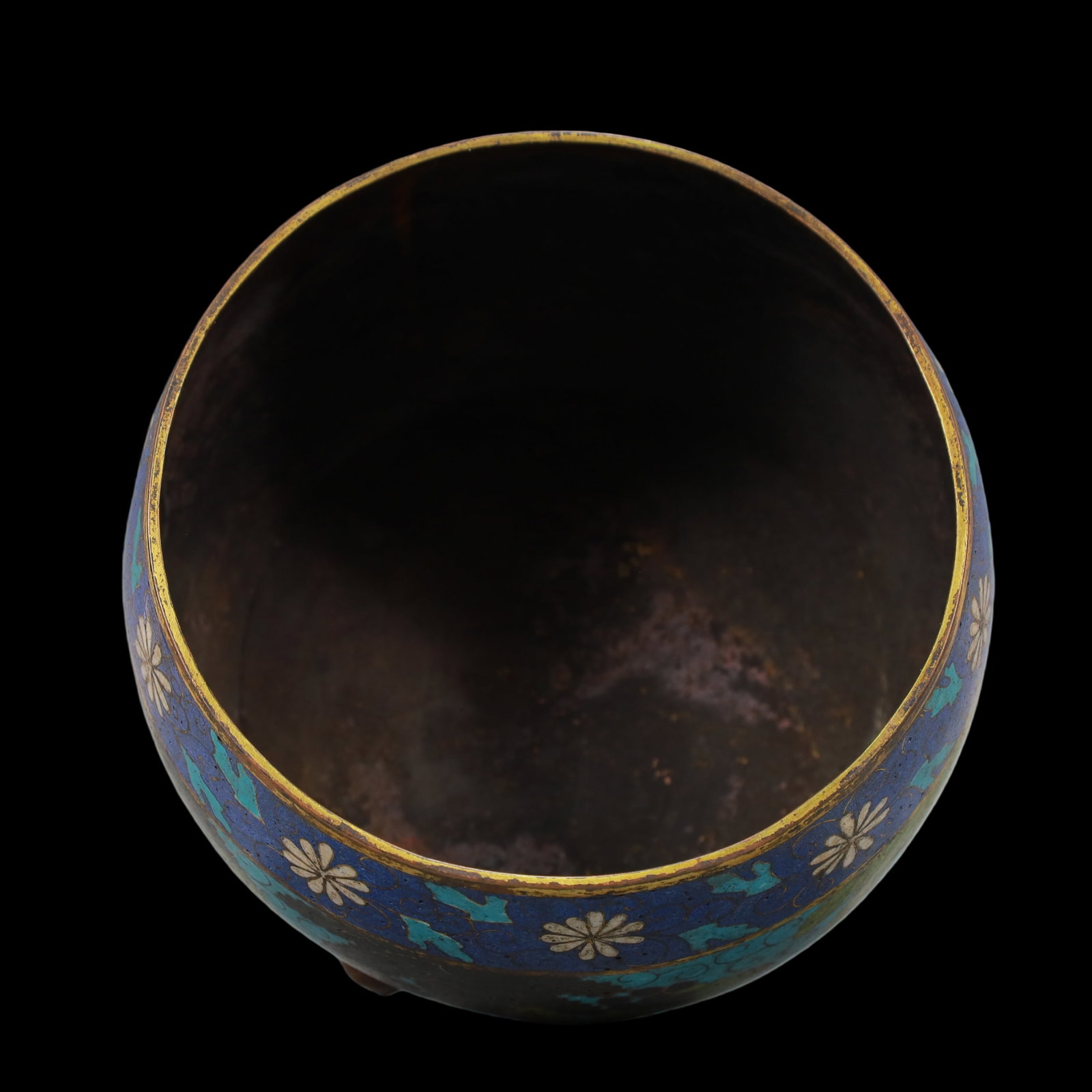 A Exquisite Cloisonne Grapes Pattern Tripod Censer - 6