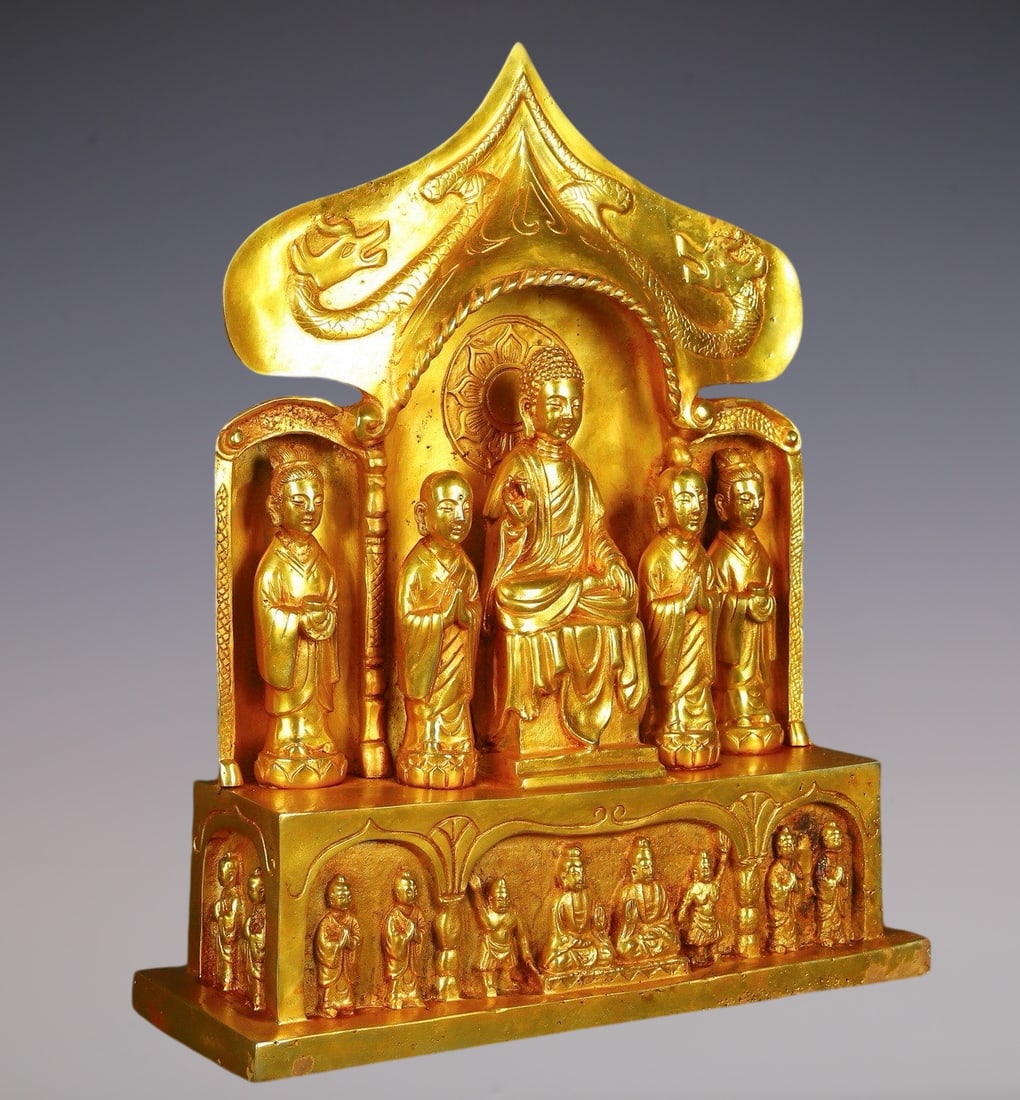 An Exquisite Gilt Bronze Buddha Statue - 7