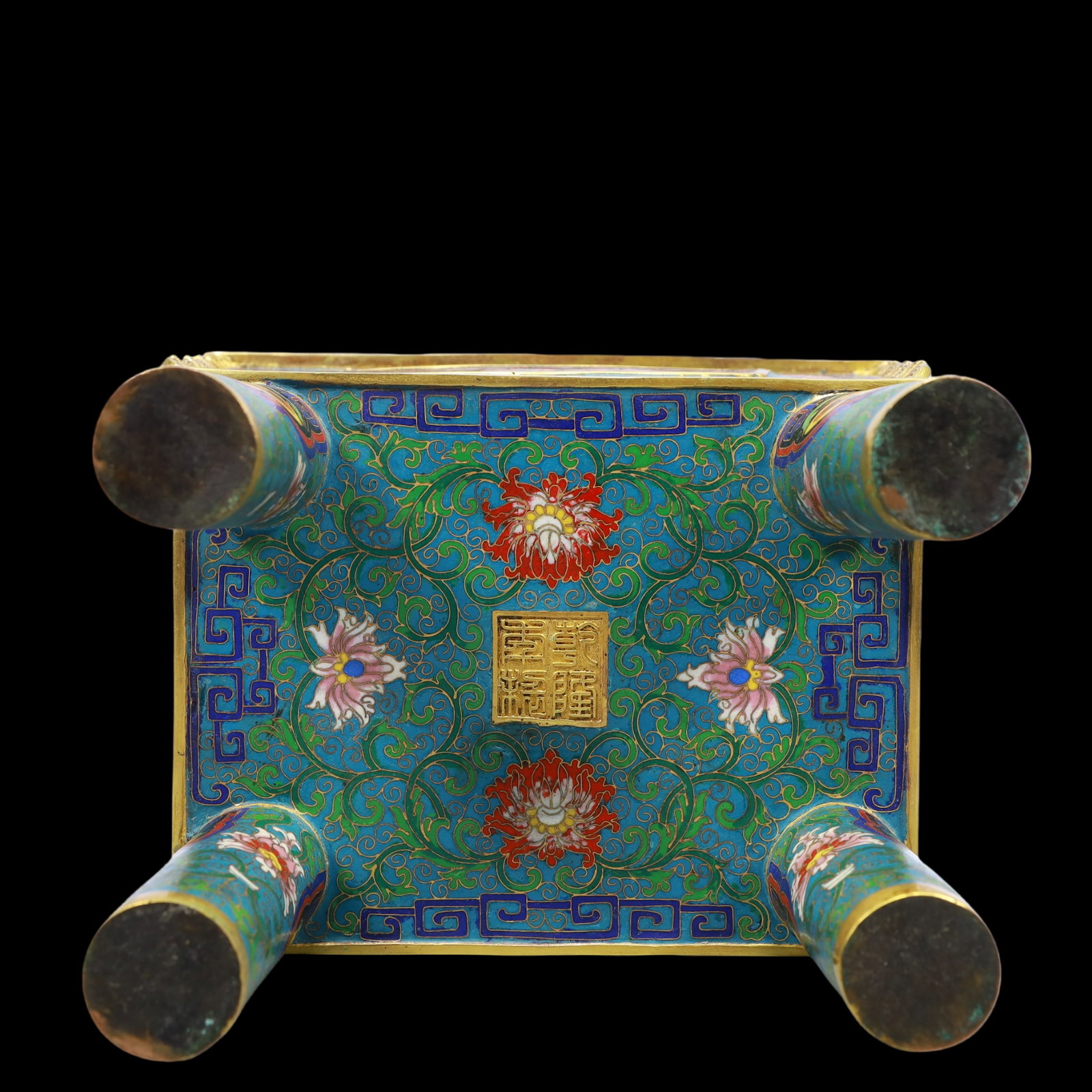 A Exquisite Cloisonne Lotus Pattern Double-Ears Censer - 10